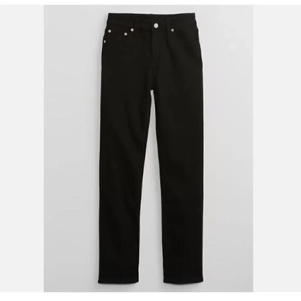 GAP 90's Mid Rise Classic Straight Jeans Black Stretch Hold 10/30 SHORT NWT $80